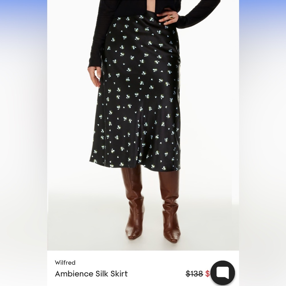 Aritzia ambiance silk skirt